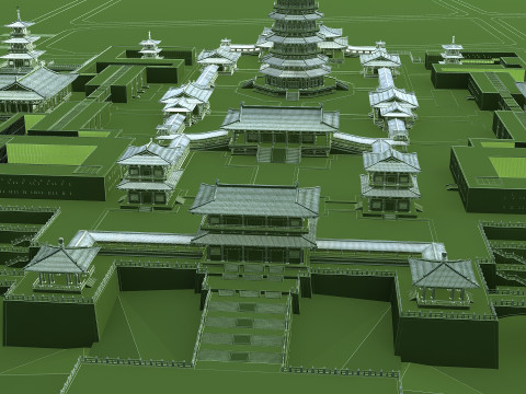 Ancient building Model 3D