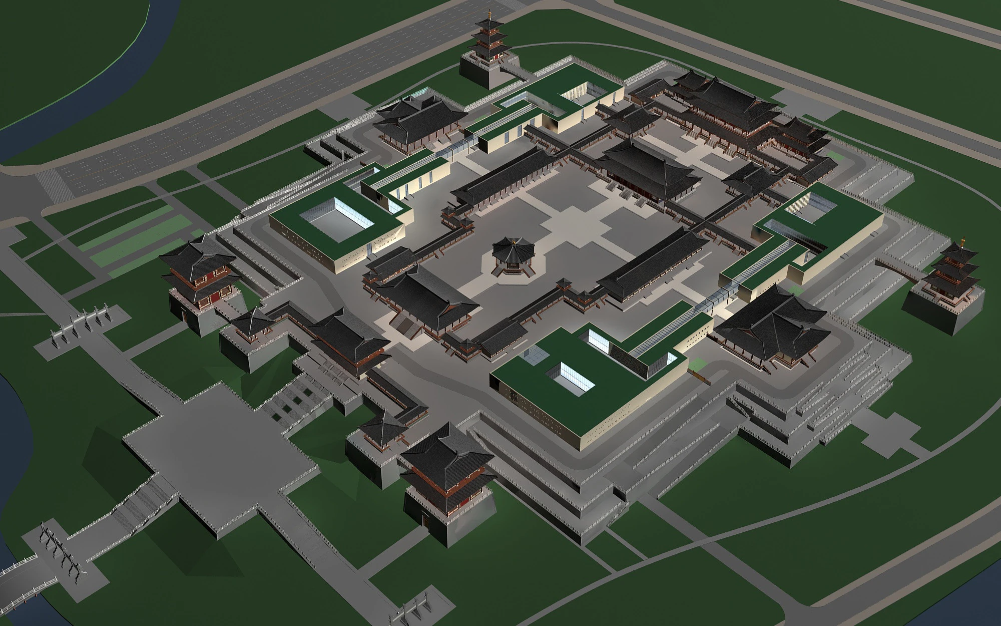 Ancient building 3D Model .c4d .max .obj .3ds .fbx .stl .blend 