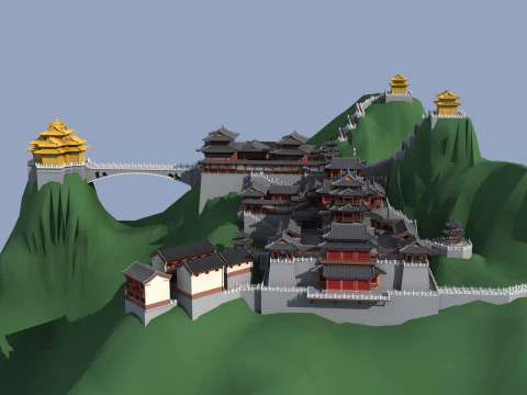 Bangunan kuno Model 3D