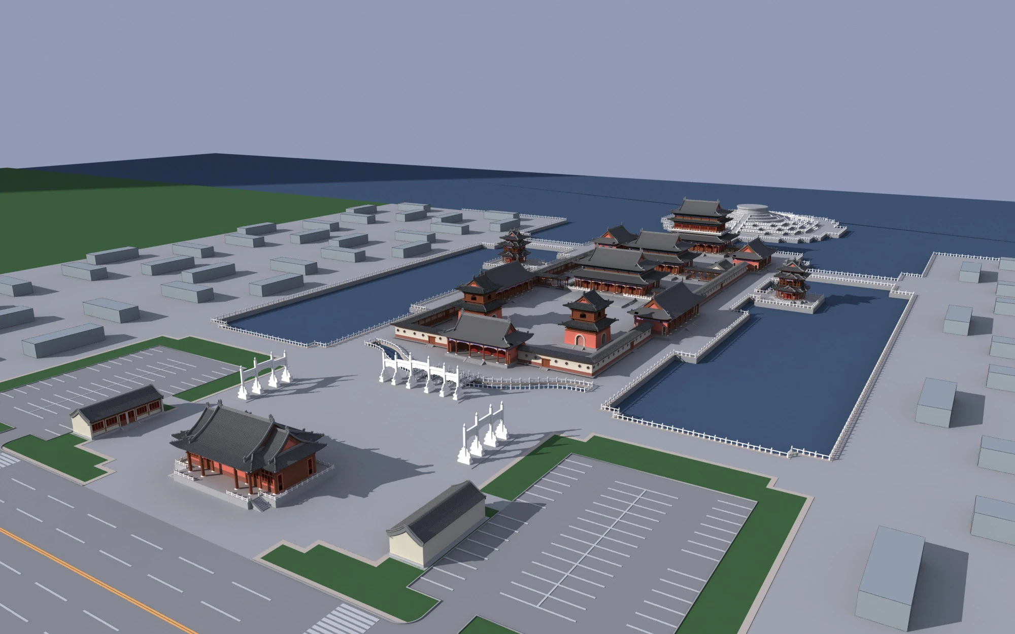 Ancient building 3D Model .c4d .max .obj .3ds .fbx .stl .blend 