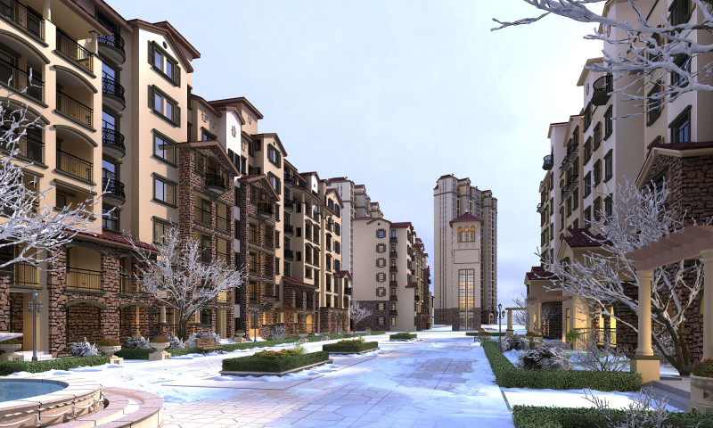 Urban building 3D Model .c4d .max .obj .3ds .fbx .stl .blend 