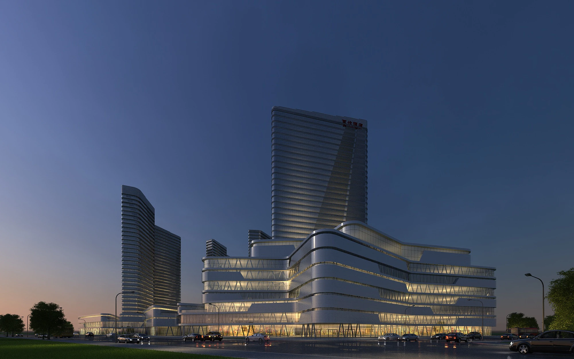 Urban building 3D Model .c4d .max .obj .3ds .fbx .stl .blend 