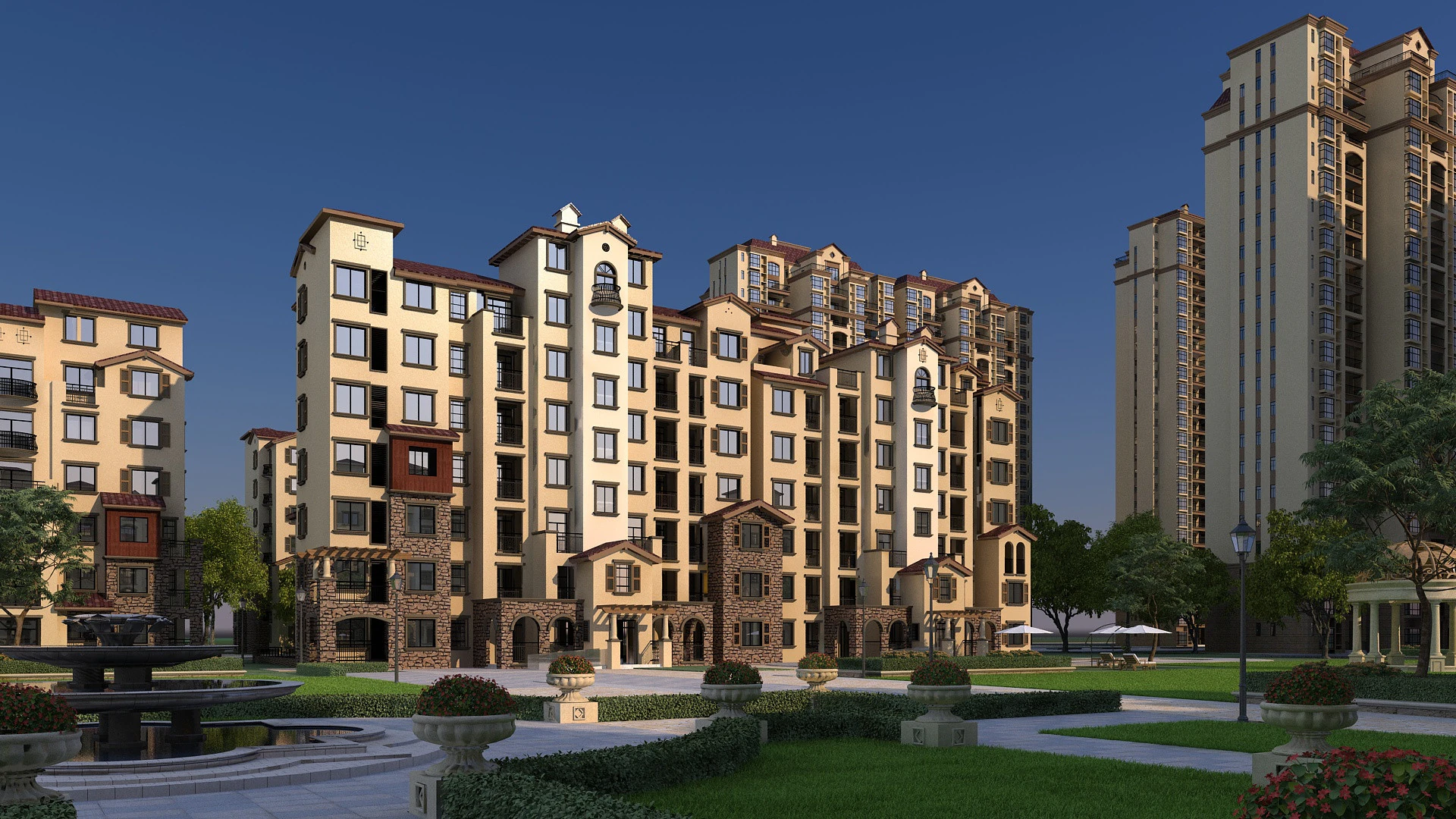 Urban building 3D Model .c4d .max .obj .3ds .fbx .stl .blend 