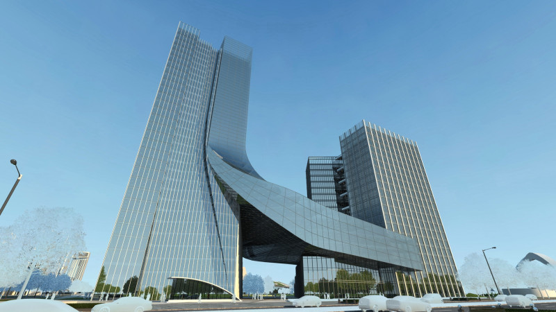 Urban building 3D 모델 .c4d .max .obj .3ds .fbx .stl .blend