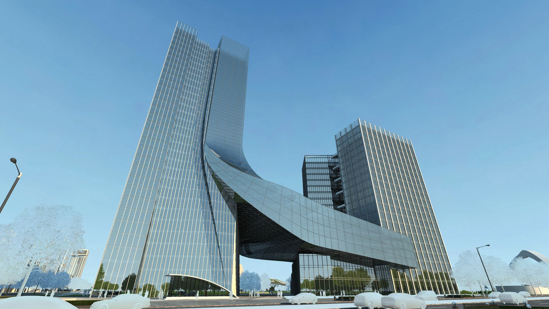 Urban building 3D Model .c4d .max .obj .3ds .fbx .stl .blend