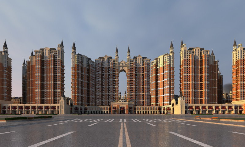 Urban building Modelo 3D .c4d .max .obj .3ds .fbx .stl .blend 