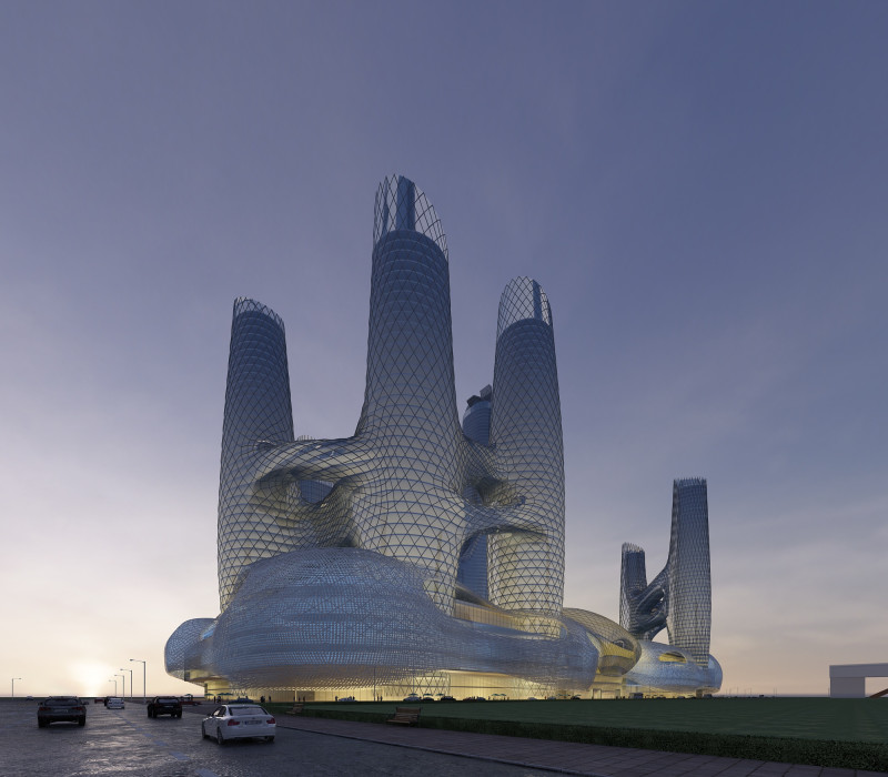 Urban building 3D Model .c4d .max .obj .3ds .fbx .stl .blend 