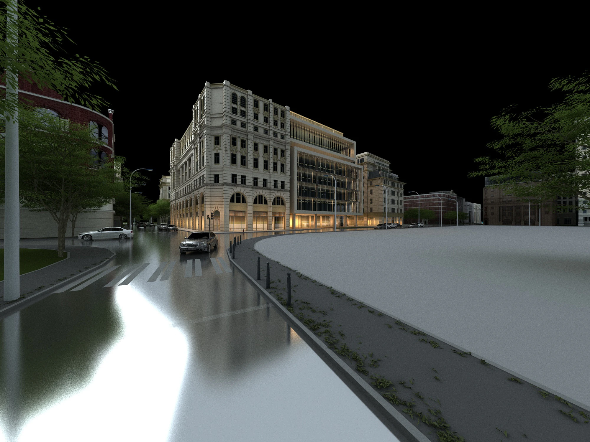 Urban architecture 3D Model .c4d .max .obj .3ds .fbx .stl .blend