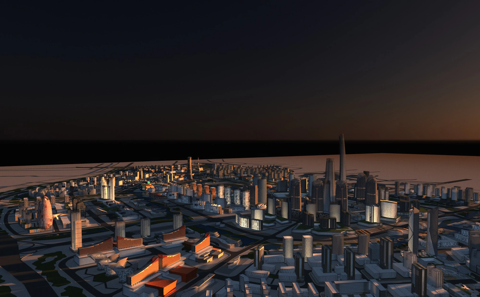 Urban architecture 3D Model .c4d .max .obj .3ds .fbx .stl .blend 