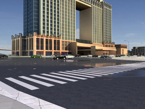 Arsitektur perkotaan Model 3D