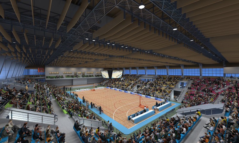 Basketball arena Modelo 3D .c4d .max .obj .3ds .fbx .stl .blend 