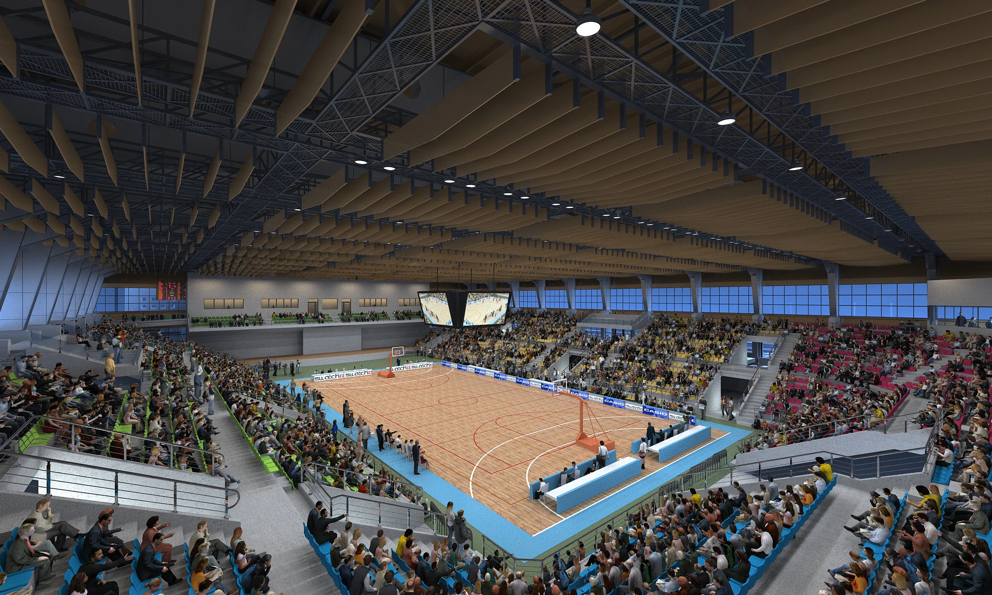 Basketball arena 3D Model .c4d .max .obj .3ds .fbx .stl .blend