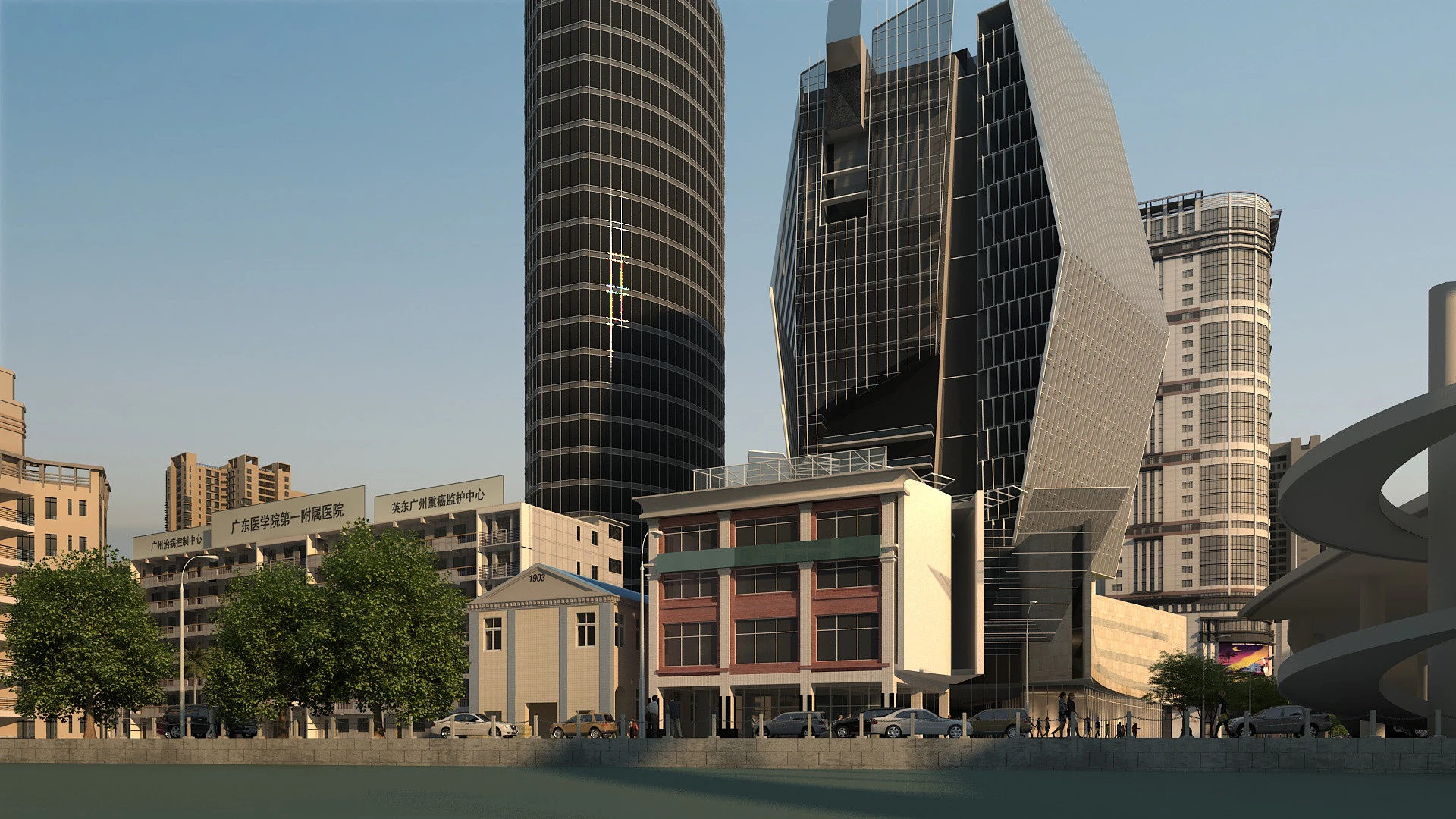 Urban architecture 3D Model .c4d .max .obj .3ds .fbx .stl .blend 
