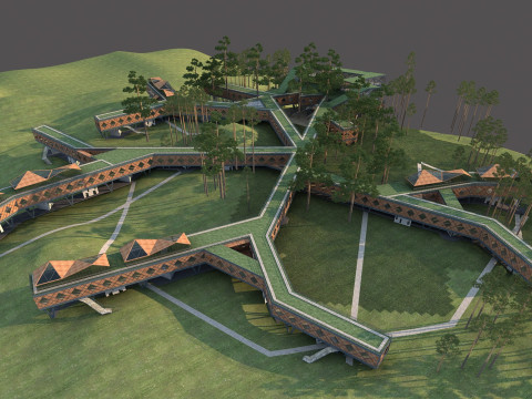 Log cabin Model 3D