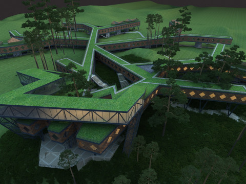 Log cabin 3D 模型