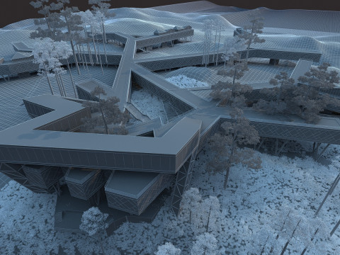 Log cabin 3D 模型