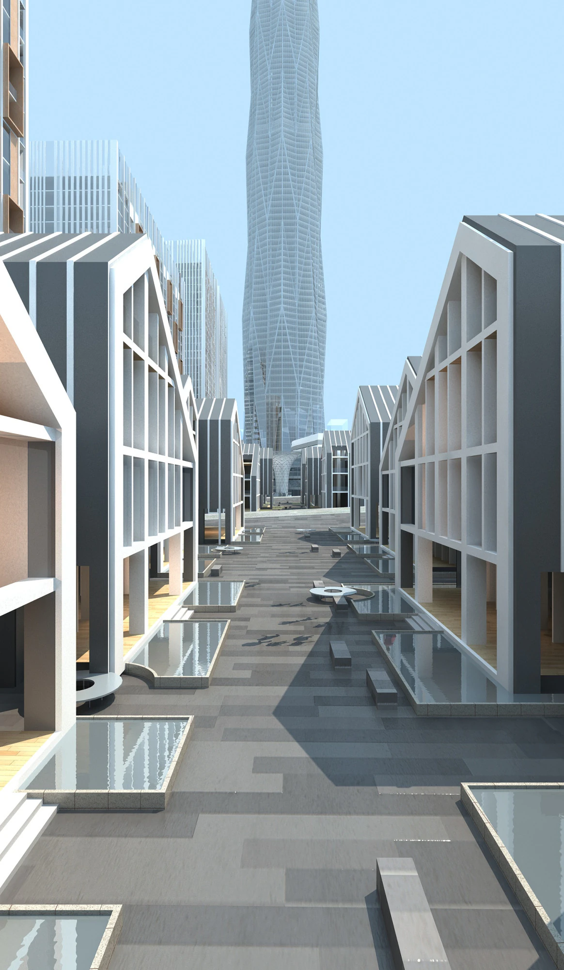 Urban architecture 3D Model .c4d .max .obj .3ds .fbx .stl .blend 