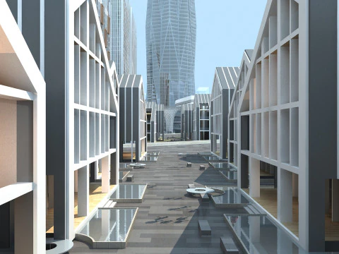 도시 건축 3D 모델