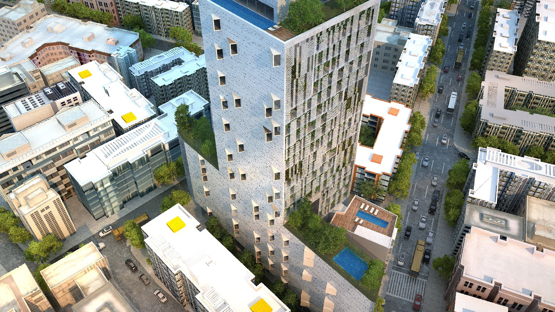 Urban architecture 3D Model .c4d .max .obj .3ds .fbx .stl .blend 