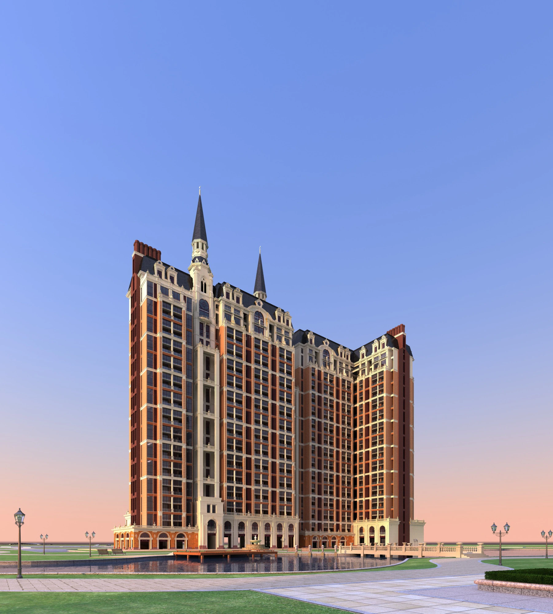 Urban architecture 3D Model .c4d .max .obj .3ds .fbx .stl .blend