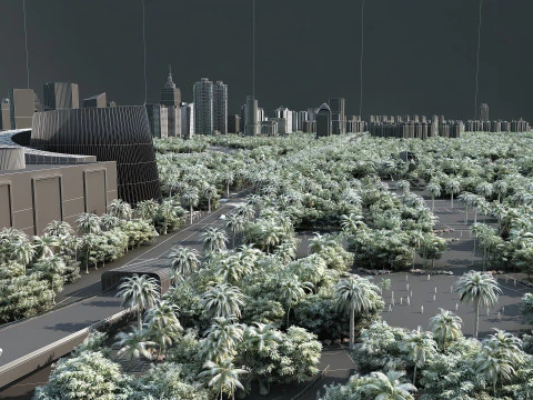 Urban landscape 3D Model