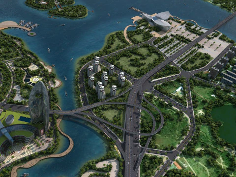 Paesaggio urbano Modello 3D