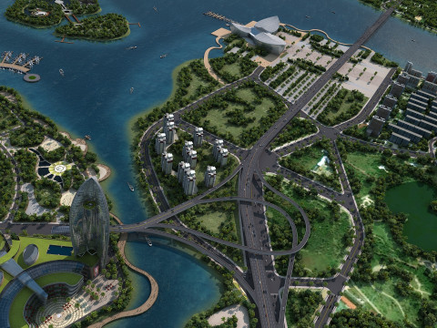 Urban landscape 3D Model