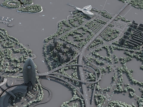 Urban landscape 3D Model