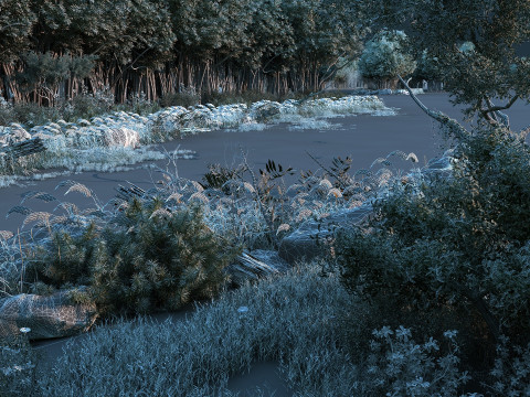 The river front 3D 模型