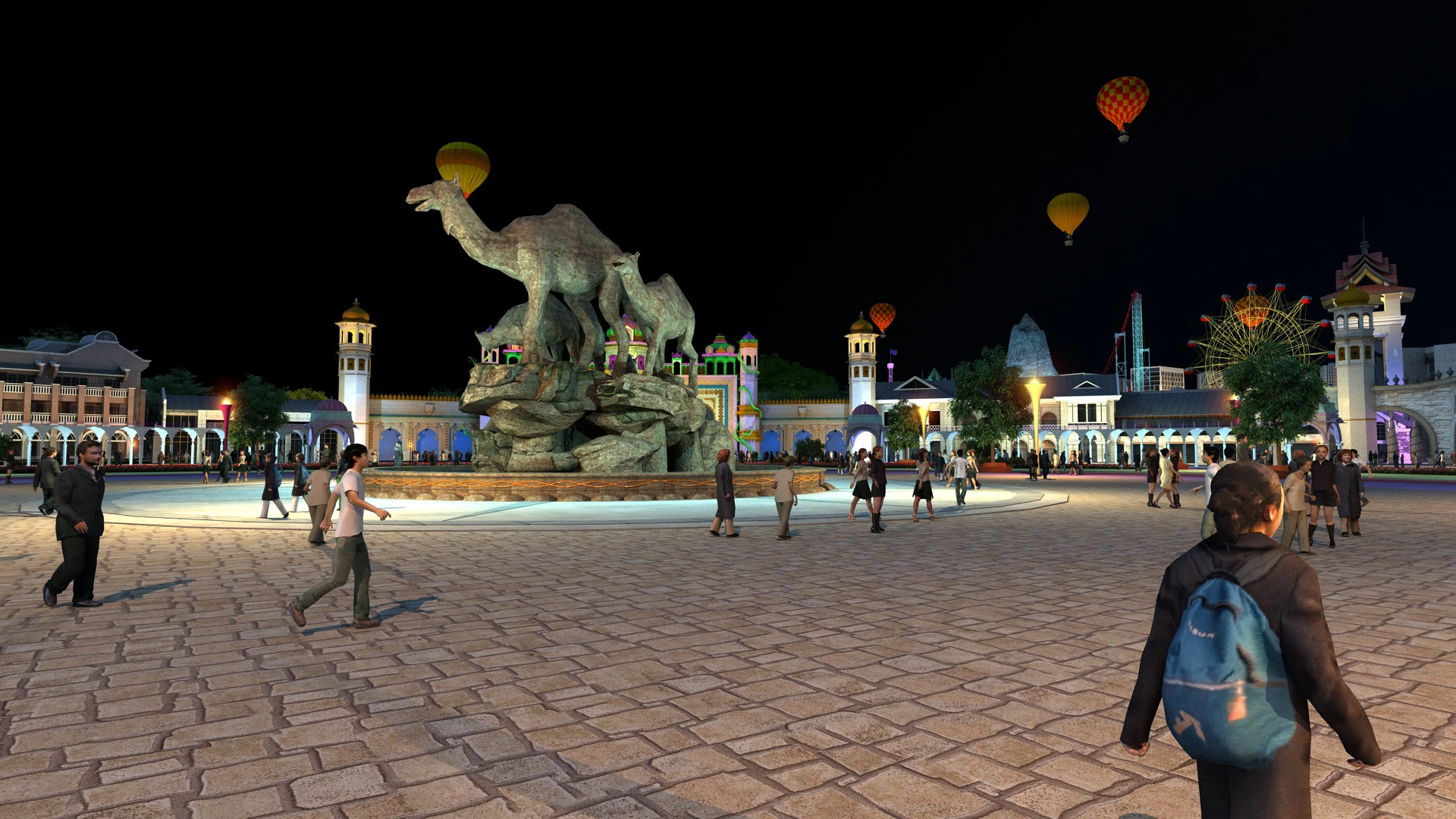 Urban park 3D Model .c4d .max .obj .3ds .fbx .stl .blend