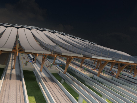 Railway station Modelo 3D