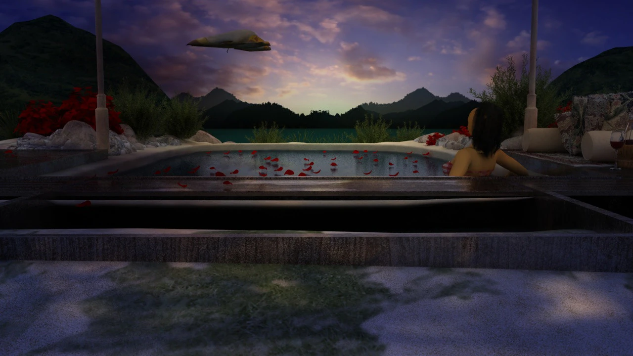 Hot spring 3D Model .c4d .max .obj .3ds .fbx .stl .blend