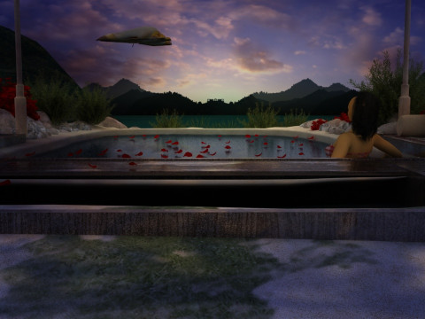 Hot spring 3D-Modell