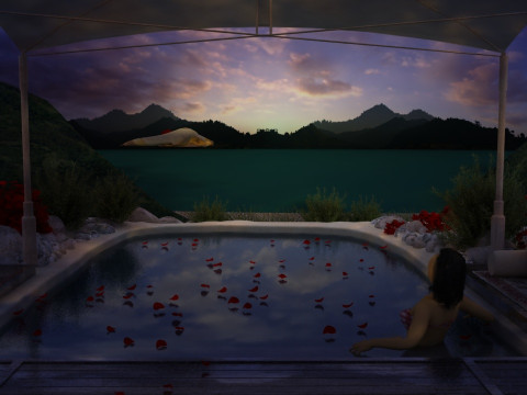 Hot spring Model 3D