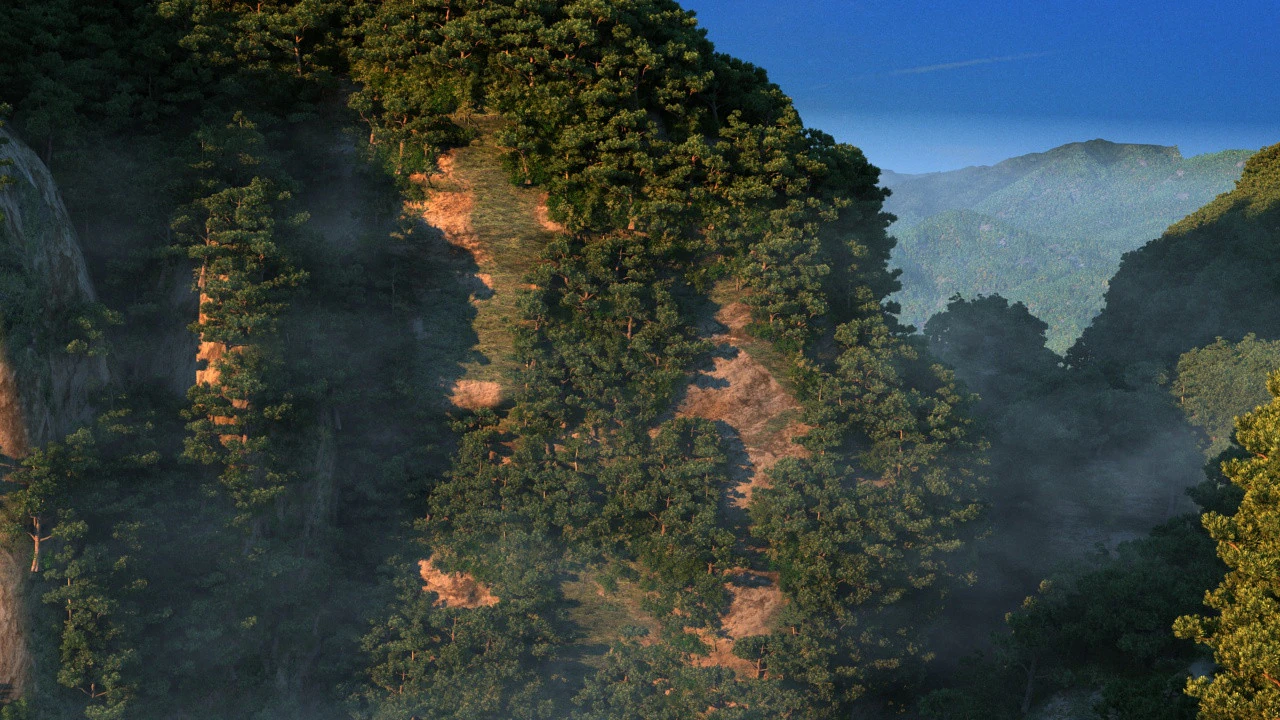 Mountain village 3D Model .c4d .max .obj .3ds .fbx .stl .blend 