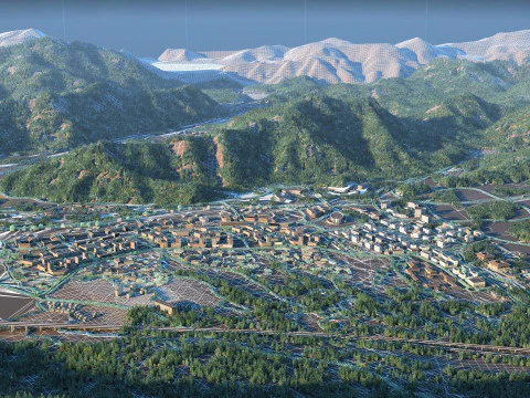 Mountain village 3D Model