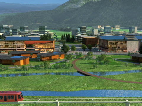 Pueblo de monta&ntilde;a Modelo 3D