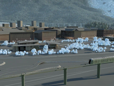 Mountain village 3D Model
