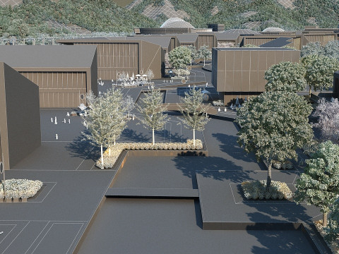 Mountain village Modello 3D