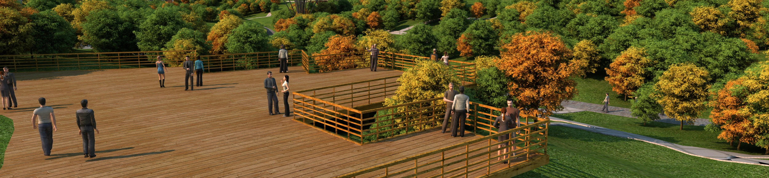 Urban park 3D Model .c4d .max .obj .3ds .fbx .stl .blend 