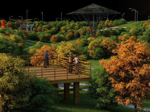 Urban park Model 3D
