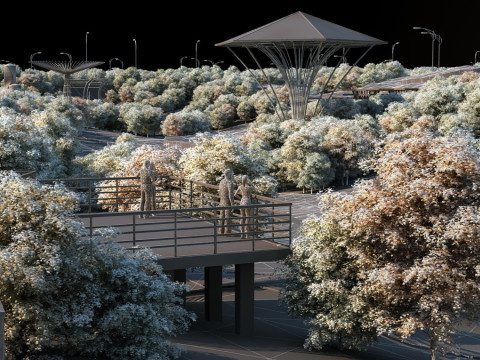 Urban park Model 3D