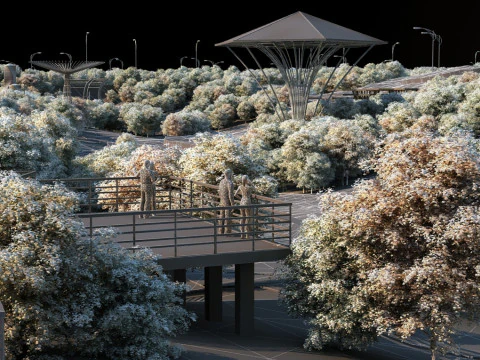 Urban park 3D Model