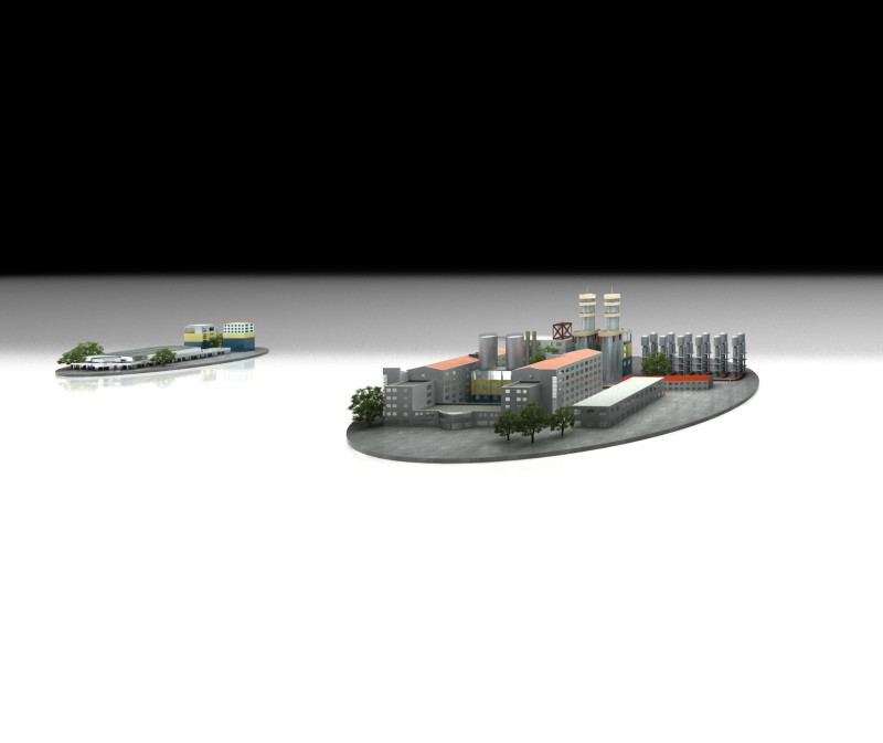 Electric power plant Modelo 3D .c4d .max .obj .3ds .fbx .stl .blend 