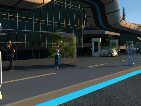 Cartoon city 3D Model