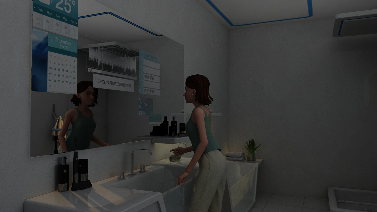 Washroom 3D Model .c4d .max .obj .3ds .fbx .stl .blend 