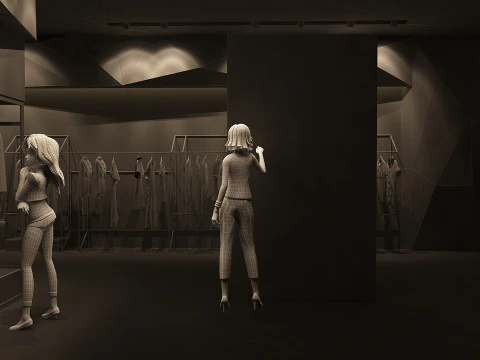 Outfit shop 3D Model