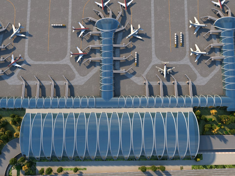 Aerodrome 3D-Modell