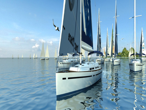 Sailing team 3D Model