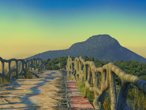 Mountain road Model 3D